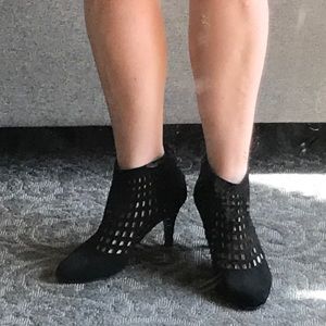 Impo black cut out booties